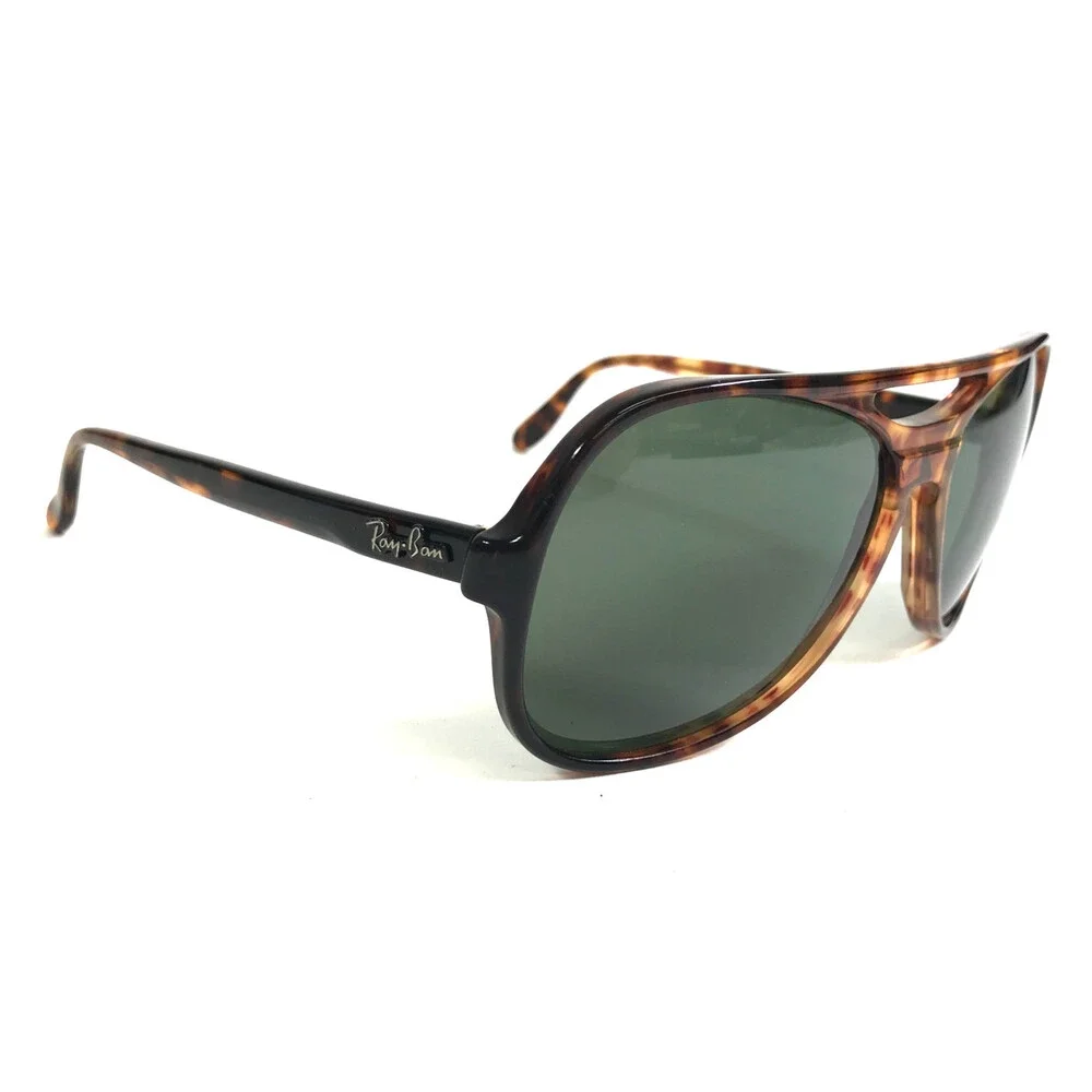 Vintage Ray-Ban B&L Sunglasses POWDERHORN Havana Tortoise Frames with Lensesw